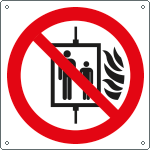 [E1347K] E1347K - cartello divieto uso ascensore in caso incendio simbolo EN ISO 7010