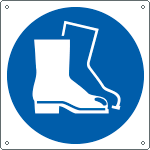 [E1355X] E1355X - Cartello obbligo indossare le calzature….. solo simbolo EN ISO 7010