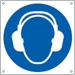 [E1356K] E1356K - Cartello obbligo indossare protezione udito solo simbolo EN ISO 7010