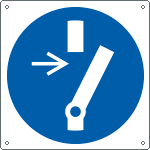 [E1373X] E1373X - Cartello obbligo disconnettere il macchinar..solo simbolo EN ISO 7010