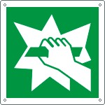 [E15112X] E15112X - Cartello emergenza rompere in caso di emerg..solo simbolo EN ISO 7010