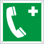 [E15116W] E15116W - Cartello telefono di emergenza solo simbolo EN ISO 7010