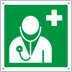 [E15118K] E15118K - Cartello emergenza dottore solo simbolo EN ISO 7010