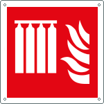 [E15500X] E15500X - Cartello antincendio batteria fissa EN ISO 7010 F008