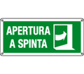 [E16143W] E16143W - cartello apertura a spinta freccia a destra