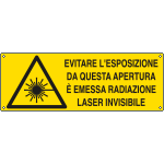 [E17143KS] E17143KS - Etichetta ad.pericolo evitare l'esposizione.laser invisibile ENISO7010