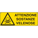 [E1718KS] E1718KS - Etichetta adesiva attenzione sostanze velenose EN ISO 7010