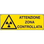 [E1726KS] E1726KS - Etichetta adesiva attenzione zona controllata EN ISO 7010