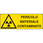 [E1727KS] E1727KS - Etichetta adesiva pericolo materiale contaminato EN ISO 7010