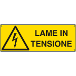 [E1733K] E1733K - Cartello pericolo lame in tensione EN ISO 7010