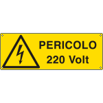 [E1739KS] E1739KS - Etichetta adesiva pericolo 220 volt EN ISO 7010