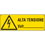 [E1746K] E1746K - Cartello pericolo alta tensione volt....EN ISO 7010