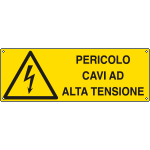 [E1749KS] E1749KS - Etichetta adesiva pericolo cavi ad alta tensione EN ISO 7010