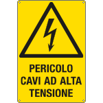 [E1749X] E1749X - Cartello pericolo cavi ad alta tensione EN ISO 7010