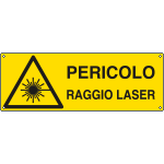 [E1755KS] E1755KS - Etichetta adesiva pericolo raggio laser EN ISO 7010
