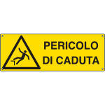 [E1757K] E1757K - Cartello pericolo pericolo di caduta EN ISO 7010