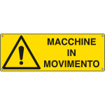 [E1773K] E1773K - Cartello pericolo macchine in movimento EN ISO 7010