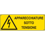 [E1775K] E1775K - Cartello pericolo apparecchiature sotto tensione EN ISO 7010