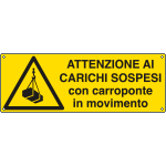 [E1777KS] E1777KS - Etichetta adesiva attenzione ai carichi sospesi EN ISO 7010