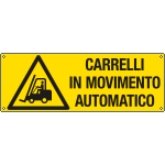 [E1784KS] E1784KS - Etichetta adesiva carrelli in movimento automatico EN ISO 7010