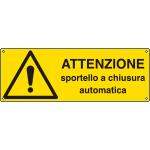 [E1794KS] E1794KS - Etichetta adesiva sportello chiusura automatica EN ISO 7010