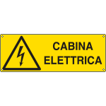 [E1798KS] E1798KS - Etichetta adesiva pericolo cabina elettrica EN ISO 7010