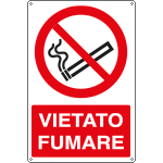 [E1801Y] E1801Y - Cartello divieto vietato fumare EN ISO 7010