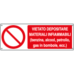 [E18027KS] E18027KS - Etichetta adesiva vietato depositare mat.infiammabile EN ISO 7010