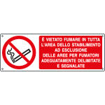[E18035H] E18035H - Cartello divieto fumare in tutta area stabilimento EN ISO 7010