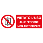 [E1846K] E1846K - cartello vietato l'uso a persone non autorizzate EN ISO 7010