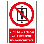 [E1846X] E1846X - cartello vietato l'uso a persone non autorizzate EN ISO 7010