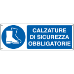 [E1905KS] E1905KS - Etichetta adesiva obbligo calzature di sicurezza EN ISO 7010