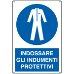 [E1911X] E1911X - Cartello obbligo indossare indumenti protettivi EN ISO 7010