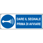 [E1912KS] E1912KS - Etichetta adesiva segnalare l'avviamento EN ISO 7010