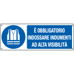 [E191501K] E191501K - cart.   indossare indumenti alta visibilita'  EN ISO 7010