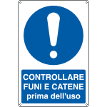 [E1924X] E1924X - Cartello obbligo controllare funi e catene EN ISO 7010