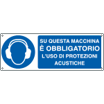 [E1950K] E1950K - Cartello obbligo proteggere l'udito su macchina EN ISO 7010