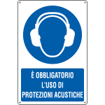 [E1959X] E1959X - Cartello obbligo "e' obbligatorio l'uso di protezioni acustiche"