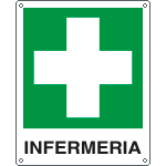 [E20102W] E20102W - Cartello emergenza infermeria UNI ISO 7010