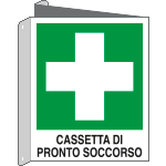 [E20114BIX] E20114BIX - cartello bifacciale cassetta pronto soccorso EN ISO 7010