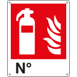 [E20121X] E20121X - Cartello antincendio estintore n. simbolo+testo EN ISO 7010