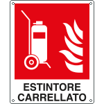 [E20140W] E20140W - Cartello antincendio estintore carrellato EN ISO 7010 F009