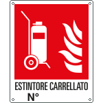 [E20152X] E20152X - Cartello antincendio estintore carrellato n. EN ISO 7010 F009