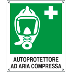 [E20158X] E20158X - Cartello autoprotettore ad aria compressa EN ISO 7010 E029