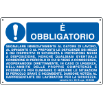 [E2651] E2651 - Cartello obbligo Segnalare difetti e deficienze..EN ISO 7010