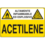 [E2706] E2706 - Cartello sostanze pericolose ACETILENE EN ISO 7010