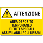 [E2790] E2790 - Cartello AREA DEPOSITO TEMPORANEO RIFIUTI URBANI EN ISO 7010