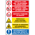[E3523] E3523 - Cartello multisimbolo E'vietato ..EN ISO 7010