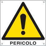 [E400101Y] E400101Y - Cartello pericolo generico EN ISO 7010