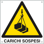 [E400801X] E400801X - Cartello pericolo carichi sospesi EN ISO 7010